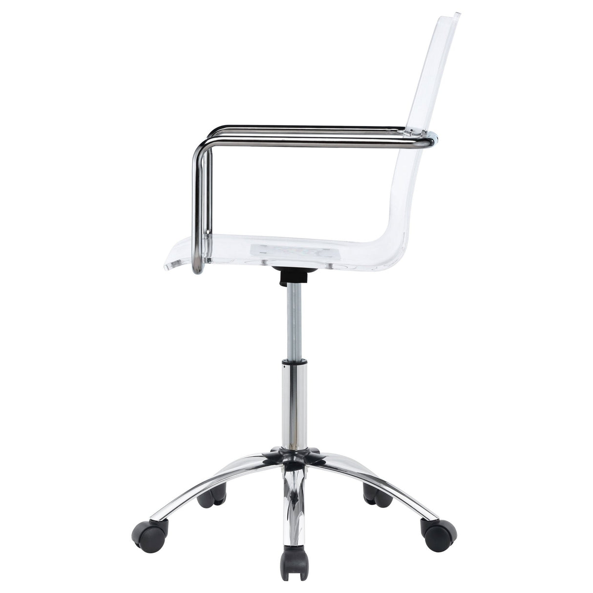 Amaturo Office Chair with Casters Clear and Chrome | Coaster | Home Elegance USA