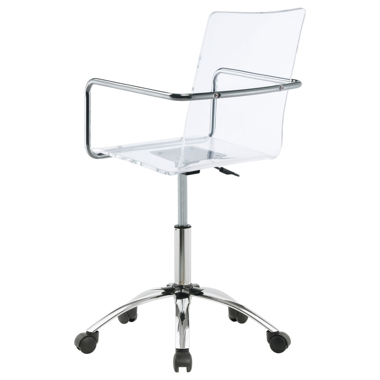 Amaturo Office Chair with Casters Clear and Chrome | Coaster | Home Elegance USA