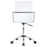 Amaturo Office Chair with Casters Clear and Chrome | Coaster | Home Elegance USA