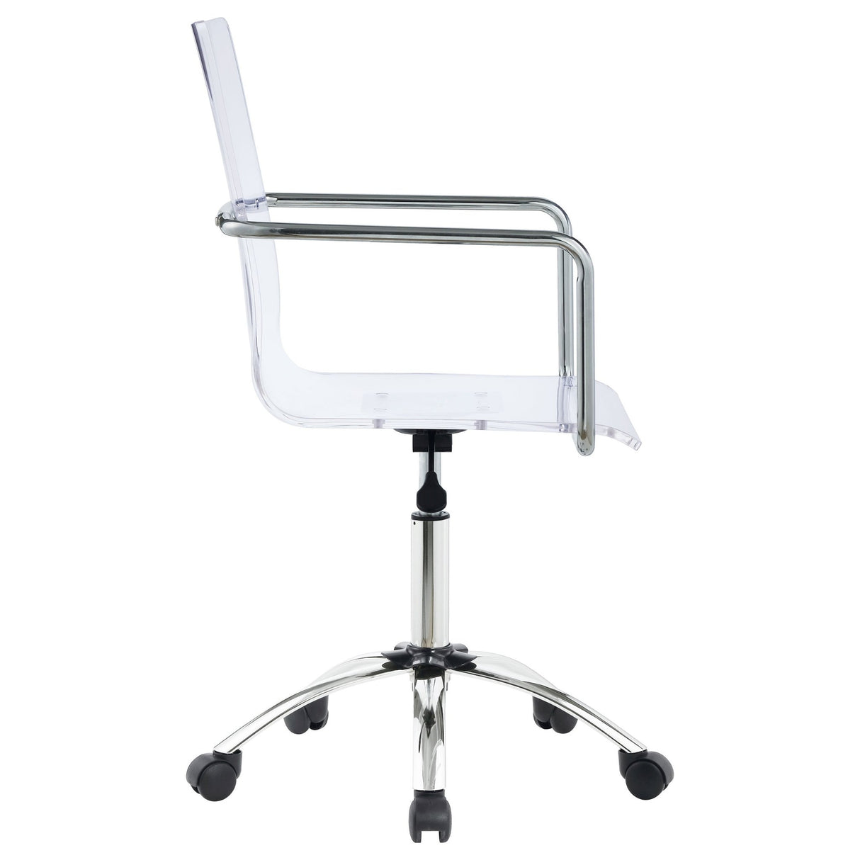 Amaturo Office Chair with Casters Clear and Chrome | Coaster | Home Elegance USA