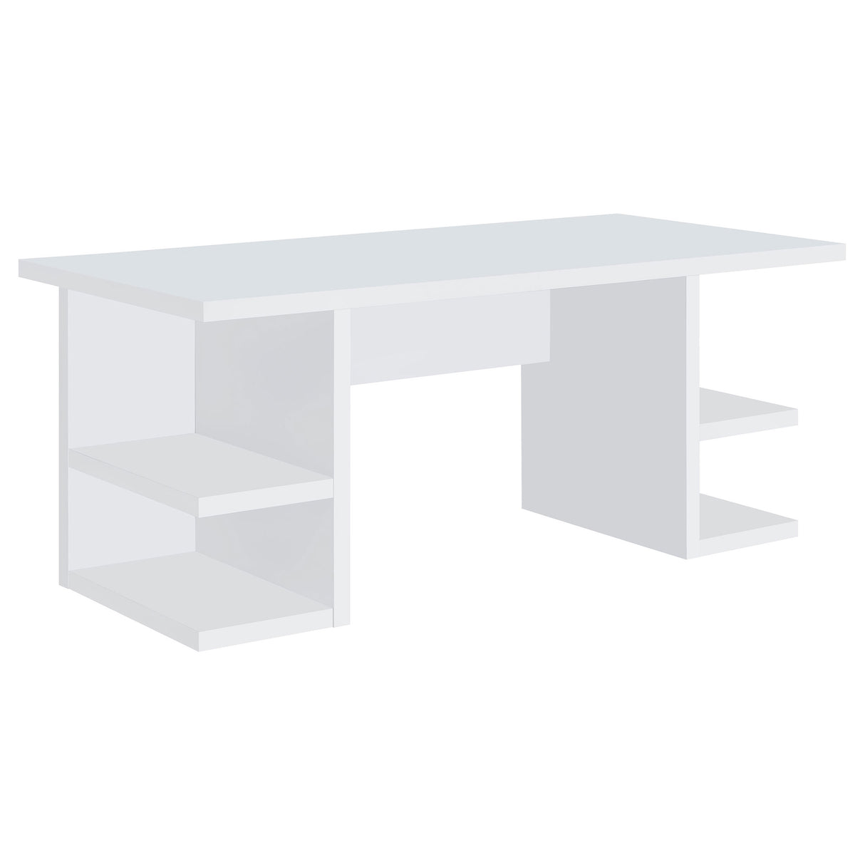 Alice Writing Desk White with Open Shelves | Coaster | Home Elegance USA