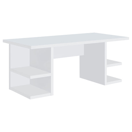 Alice Writing Desk White with Open Shelves | Coaster - 801455 - Home Elegance USA - 1