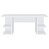 Alice Writing Desk White with Open Shelves | Coaster | Home Elegance USA