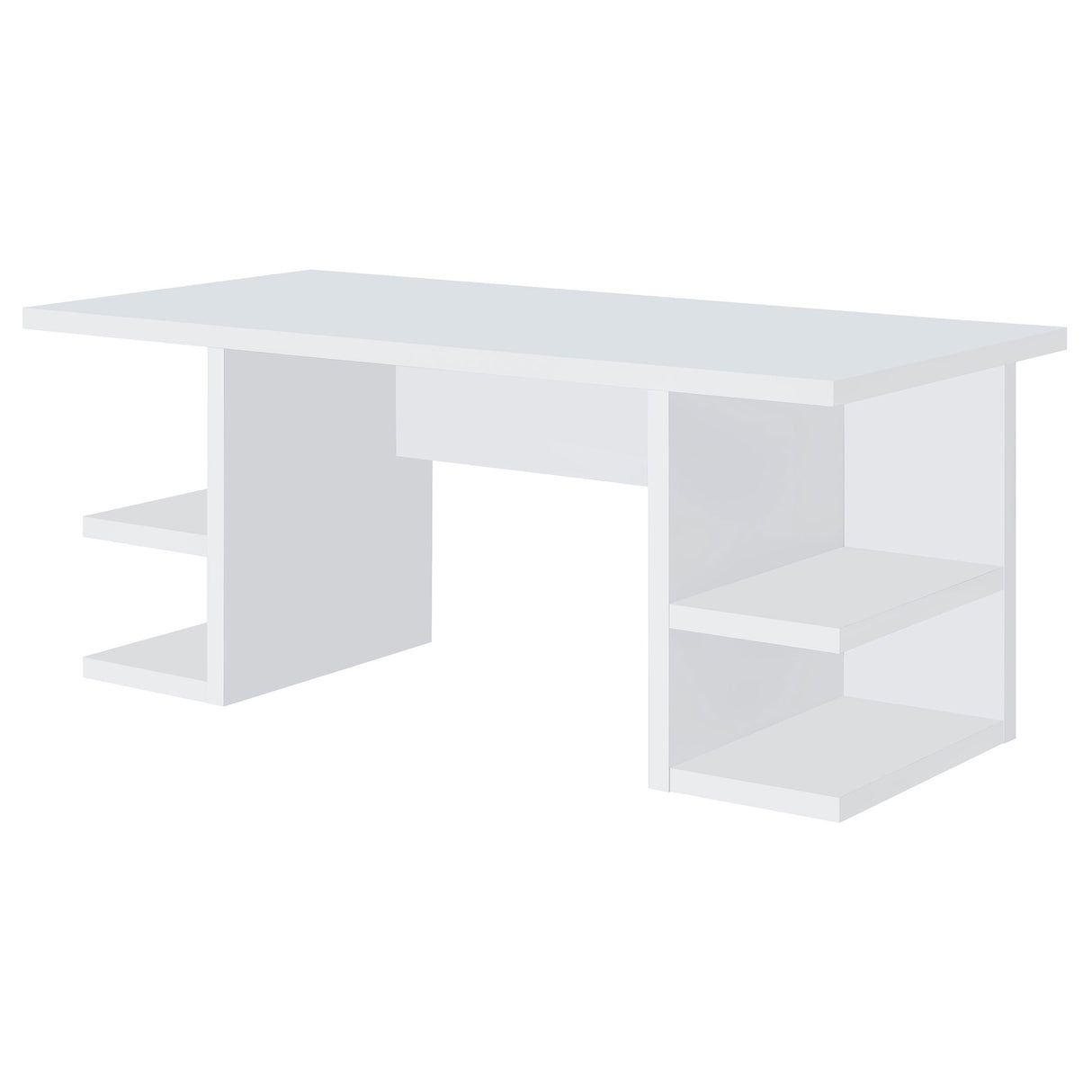 Alice Writing Desk White with Open Shelves | Coaster | Home Elegance USA