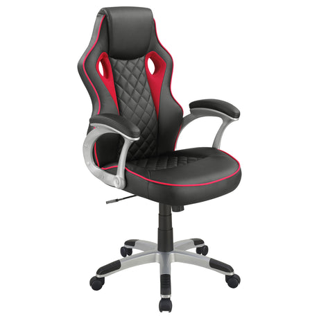 Office Chair - Lucas Upholstered Office Chair Black and Red