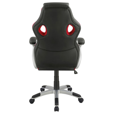 Office Chair - Lucas Upholstered Office Chair Black and Red