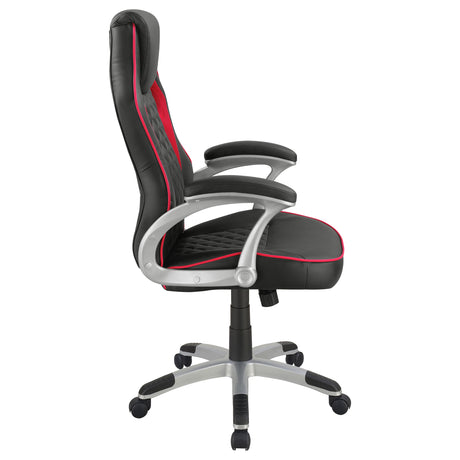 Office Chair - Lucas Upholstered Office Chair Black and Red