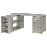 L-Shape Desk - Yvette L-shape Office Desk Grey Driftwood