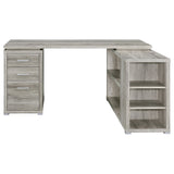 L-Shape Desk - Yvette L-shape Office Desk Grey Driftwood