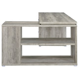 L-Shape Desk - Yvette L-shape Office Desk Grey Driftwood