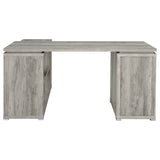 L-Shape Desk - Yvette L-shape Office Desk Grey Driftwood