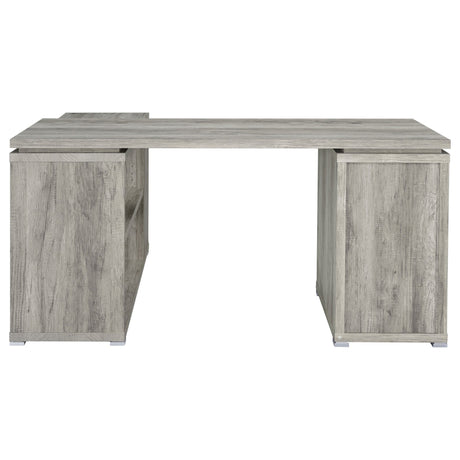 L-Shape Desk - Yvette L-shape Office Desk Grey Driftwood
