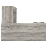 L-Shape Desk - Yvette L-shape Office Desk Grey Driftwood