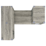 L-Shape Desk - Yvette L-shape Office Desk Grey Driftwood