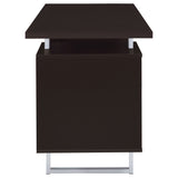 Computer Desk - Lawtey Rectangular Storage Office Desk Cappuccino