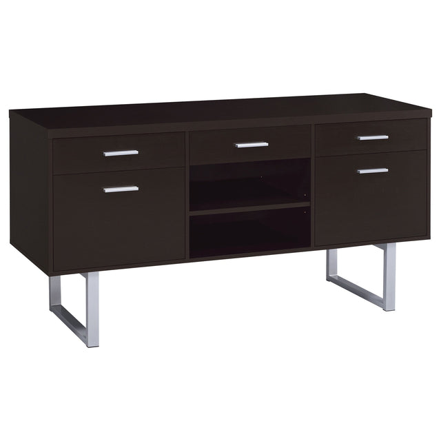 Credenza - Lawtey 5 - drawer Credenza with Adjustable Shelf Cappuccino | Coaster | Home Elegance USA