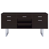 Credenza - Lawtey 5 - drawer Credenza with Adjustable Shelf Cappuccino | Coaster | Home Elegance USA