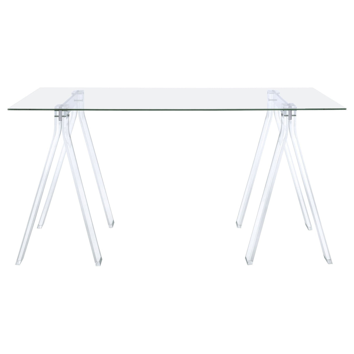 Amaturo Writing Desk with Glass Top Clear | Coaster | Home Elegance USA