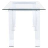 Amaturo Writing Desk with Glass Top Clear | Coaster | Home Elegance USA