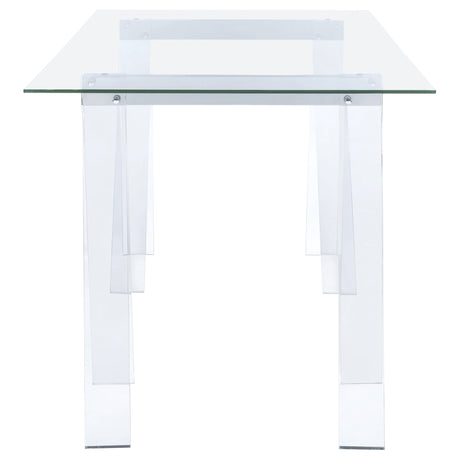 Amaturo Writing Desk with Glass Top Clear | Coaster | Home Elegance USA
