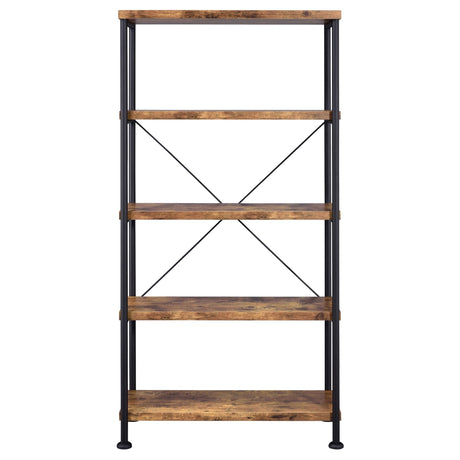 Analiese 2 - piece 3 - drawer Writing Desk Set Antique Nutmeg and Black | Coaster | Home Elegance USA