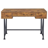 Analiese 3 - drawer Writing Desk Antique Nutmeg and Black | Coaster - 801541 - Home Elegance USA - 4