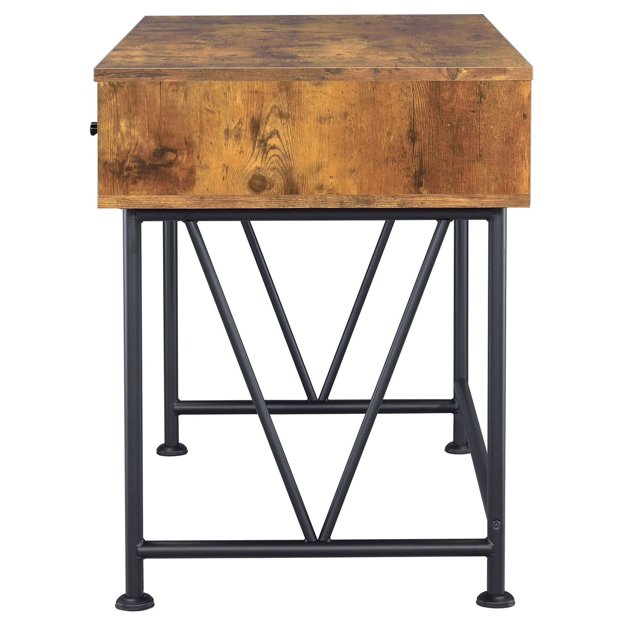 Analiese 3 - drawer Writing Desk Antique Nutmeg and Black | Coaster - 801541 - Home Elegance USA - 6