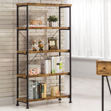 Analiese 4 - shelf Bookcase Antique Nutmeg | Coaster - 801542 - Home Elegance USA - 2