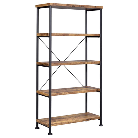 Analiese 4 - shelf Bookcase Antique Nutmeg | Coaster - 801542 - Home Elegance USA - 1