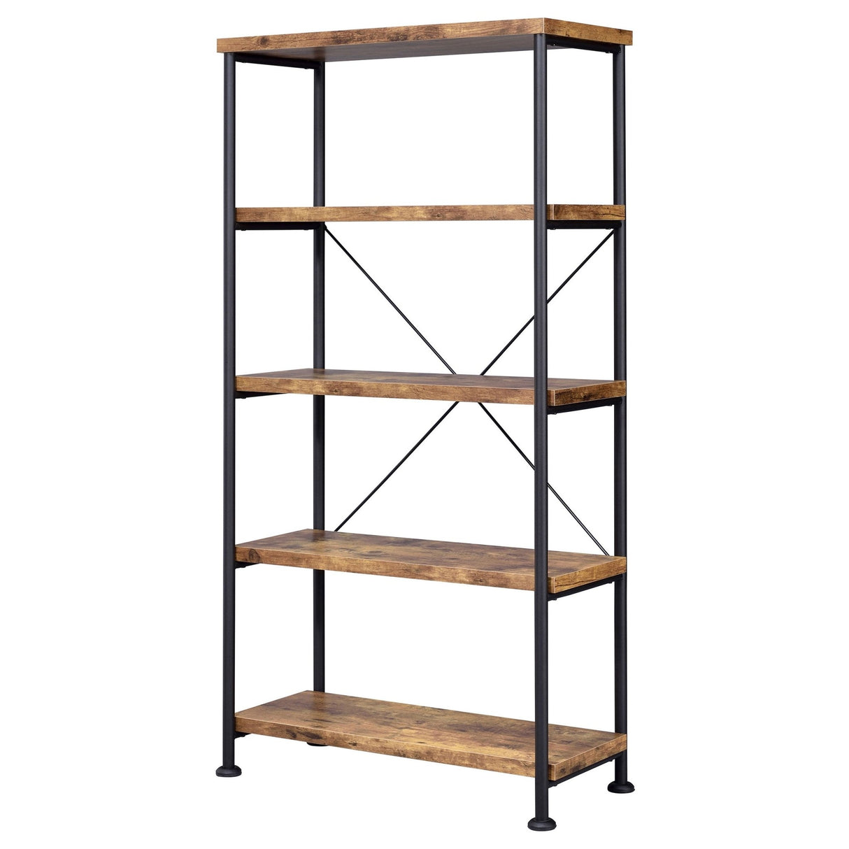 Analiese 4 - shelf Bookcase Antique Nutmeg | Coaster - 801542 - Home Elegance USA - 4