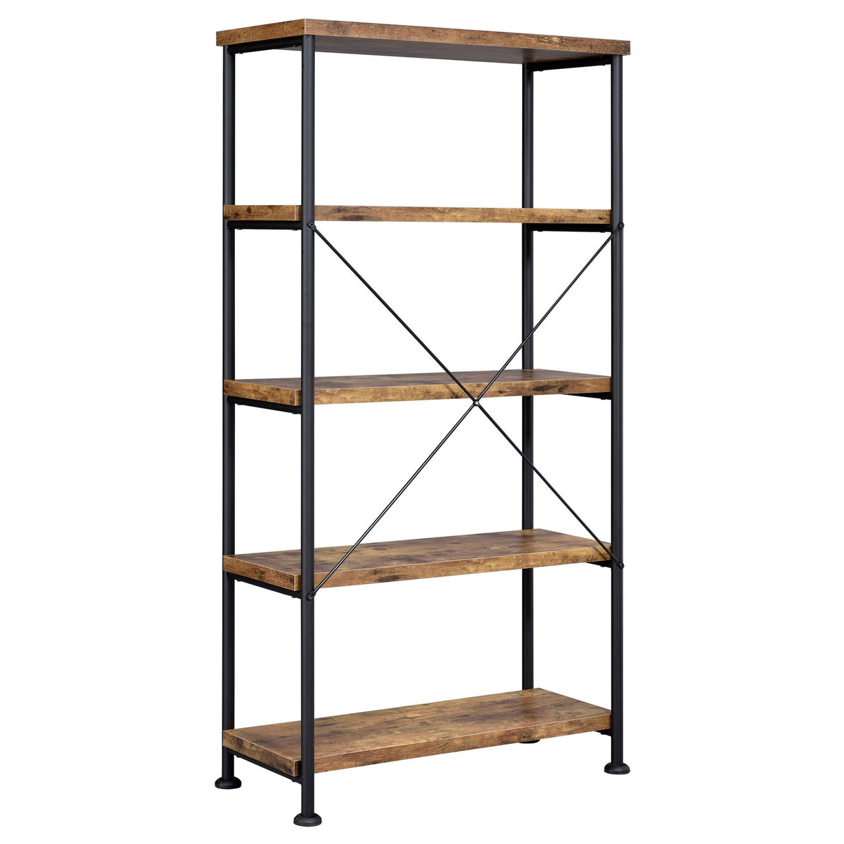 Analiese 4 - shelf Bookcase Antique Nutmeg | Coaster - 801542 - Home Elegance USA - 6