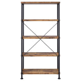 Analiese 4 - shelf Bookcase Antique Nutmeg | Coaster - 801542 - Home Elegance USA - 7