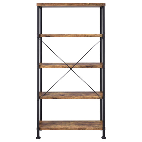 Analiese 4 - shelf Bookcase Antique Nutmeg | Coaster - 801542 - Home Elegance USA - 7