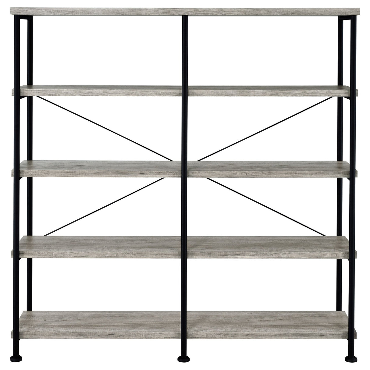 Analiese 4 - shelf Open Bookcase Grey Driftwood | Coaster - 801544 - Home Elegance USA - 3