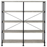 Analiese 4 - shelf Open Bookcase Grey Driftwood | Coaster - 801544 - Home Elegance USA - 3