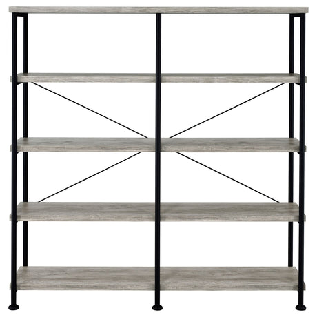 Analiese 4 - shelf Open Bookcase Grey Driftwood | Coaster - 801544 - Home Elegance USA - 3