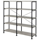 Analiese 4 - shelf Open Bookcase Grey Driftwood | Coaster - 801544 - Home Elegance USA - 4