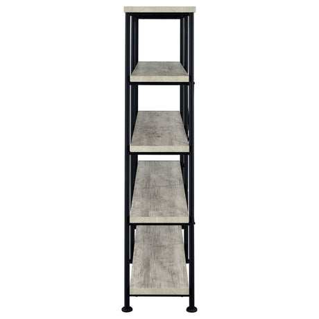 Analiese 4 - shelf Open Bookcase Grey Driftwood | Coaster - 801544 - Home Elegance USA - 5