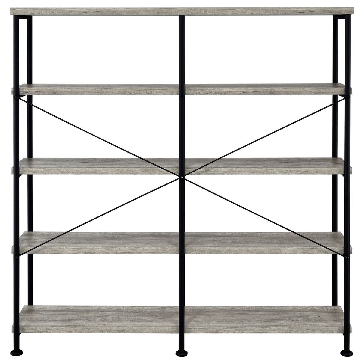 Analiese 4 - shelf Open Bookcase Grey Driftwood | Coaster - 801544 - Home Elegance USA - 6