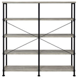 Bookcase - Analiese 4-shelf Open Bookcase Grey Driftwood