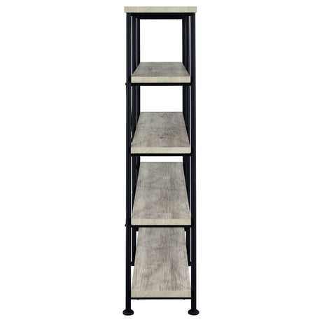 Analiese 4 - shelf Open Bookcase Grey Driftwood | Coaster - 801544 - Home Elegance USA - 7