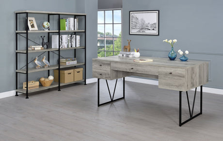 Analiese 4 - shelf Open Bookcase Grey Driftwood | Coaster - 801544 - Home Elegance USA - 10