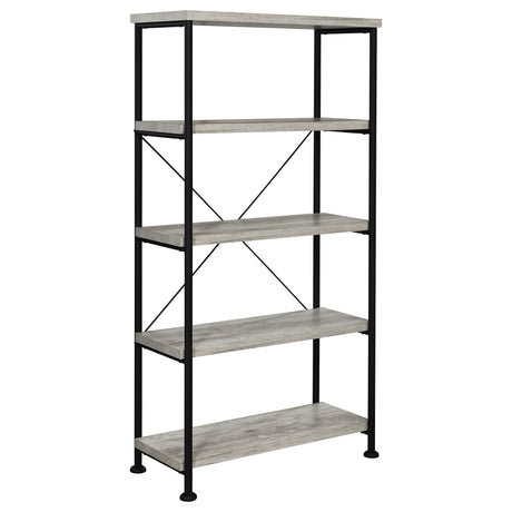 Analiese 4 - shelf Bookcase Grey Driftwood | Coaster - 801546 - Home Elegance USA - 1