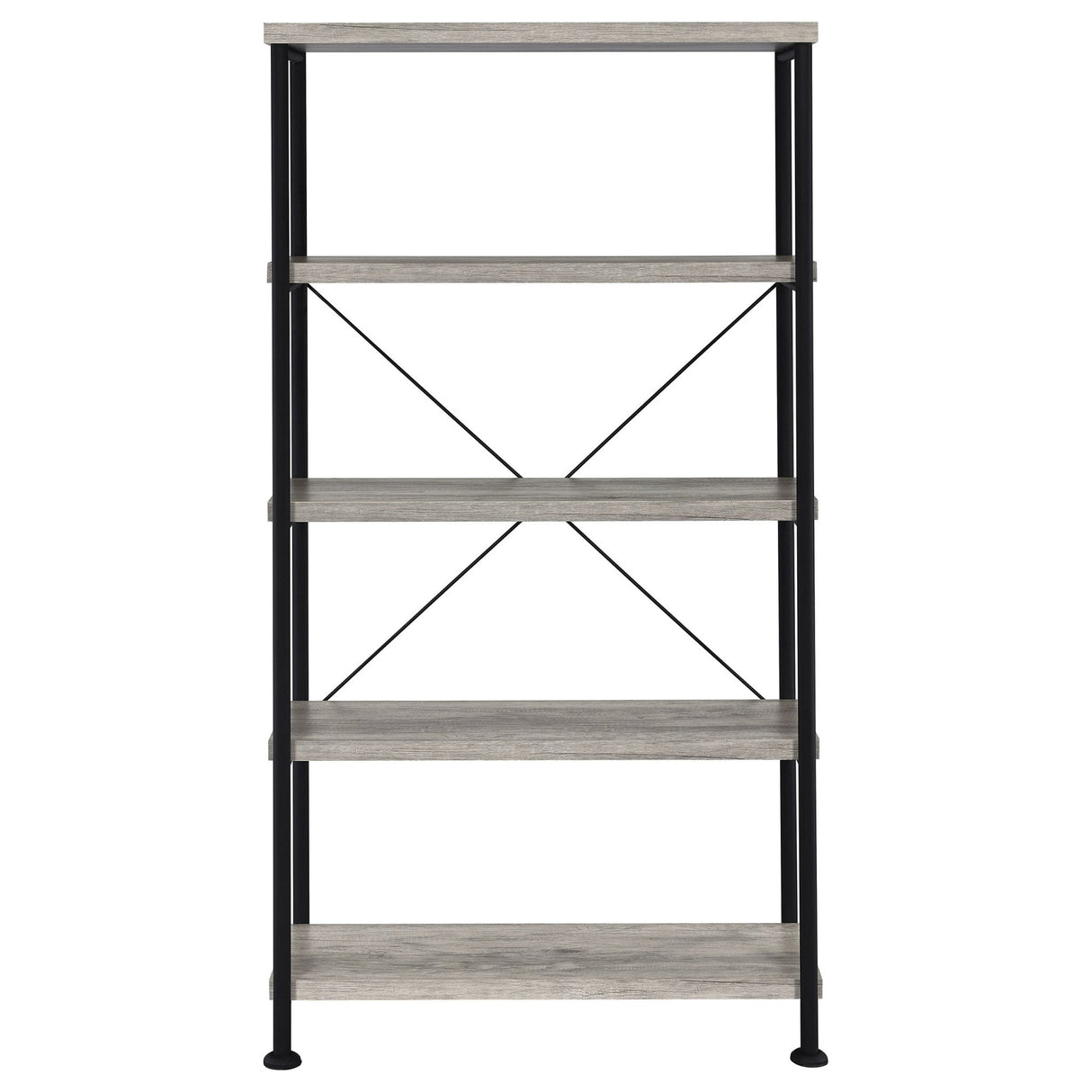 Analiese 4 - shelf Bookcase Grey Driftwood | Coaster - 801546 - Home Elegance USA - 3