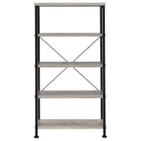 Analiese 4 - shelf Bookcase Grey Driftwood | Coaster - 801546 - Home Elegance USA - 3