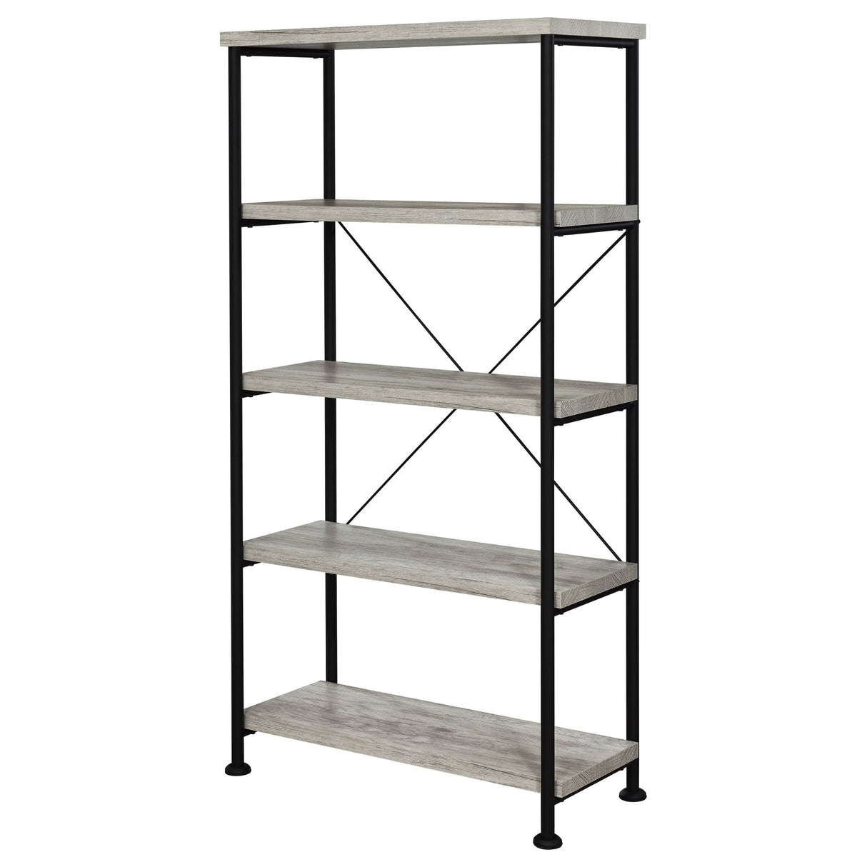 Analiese 4 - shelf Bookcase Grey Driftwood | Coaster - 801546 - Home Elegance USA - 4