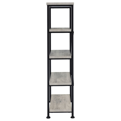 Analiese 4 - shelf Bookcase Grey Driftwood | Coaster - 801546 - Home Elegance USA - 5