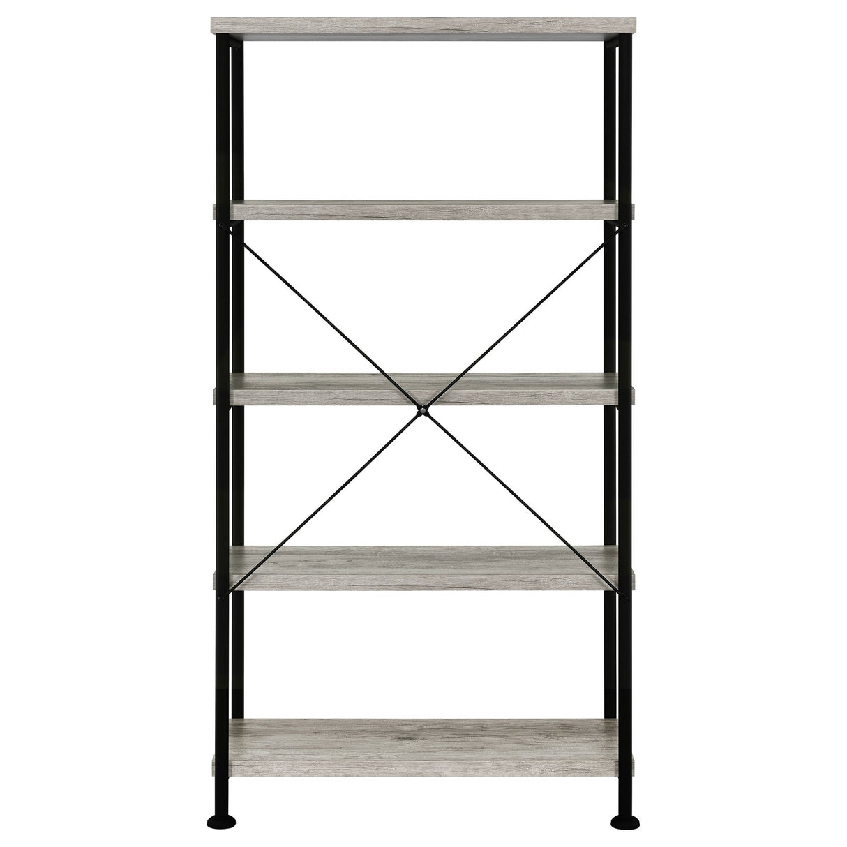 Analiese 4 - shelf Bookcase Grey Driftwood | Coaster - 801546 - Home Elegance USA - 6