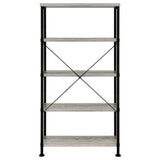 Analiese 4 - shelf Bookcase Grey Driftwood | Coaster - 801546 - Home Elegance USA - 6