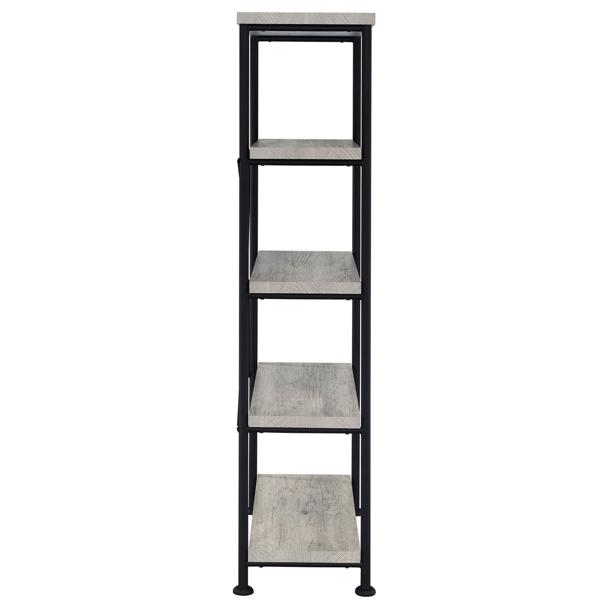 Analiese 4 - shelf Bookcase Grey Driftwood | Coaster - 801546 - Home Elegance USA - 7